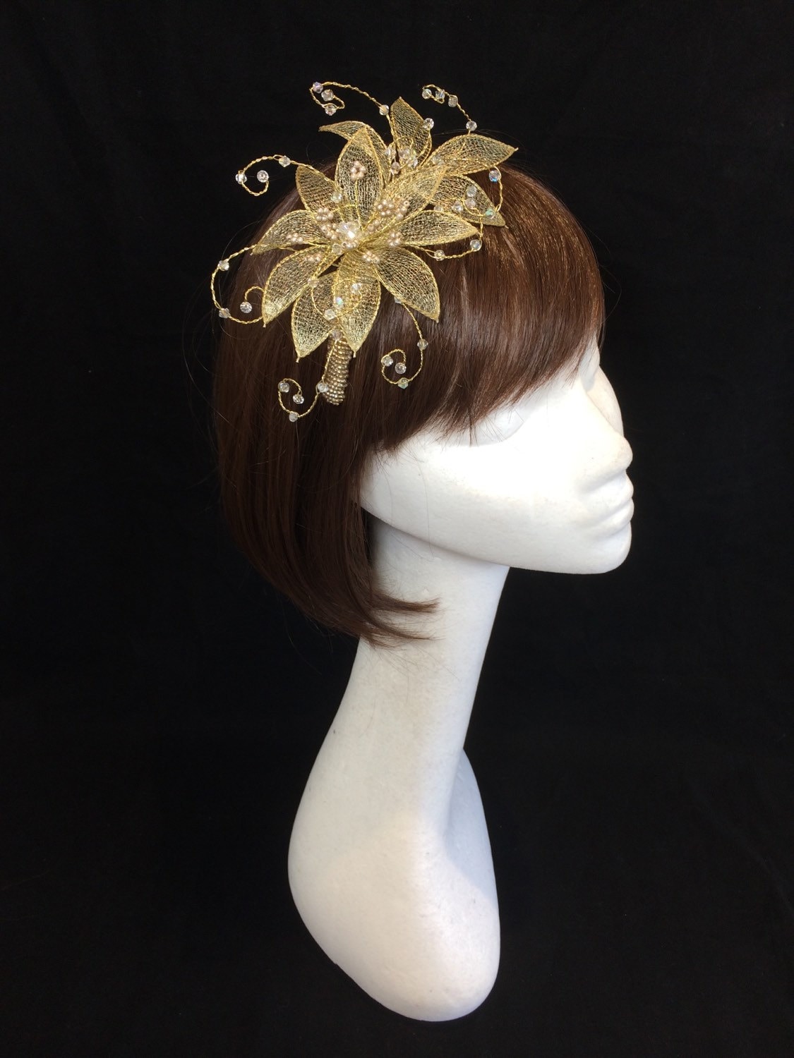 Gold Fascinator Mother of the Bride Fascinator Summer Etsy UK