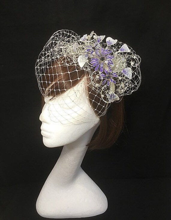 Purple Fascinator Mauve Hat Purple and 