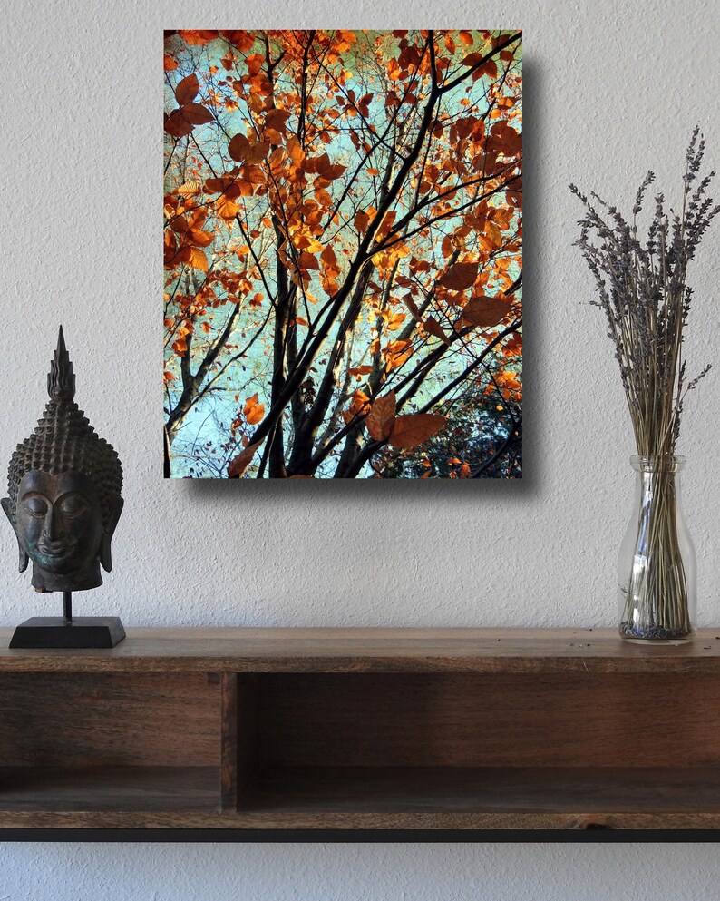 Copper Autumn Photography Autumn Foliage Beauty of Nature New York Autumn Tree Wall Decor Rusty Autumn Scene Nature Photograph image 6