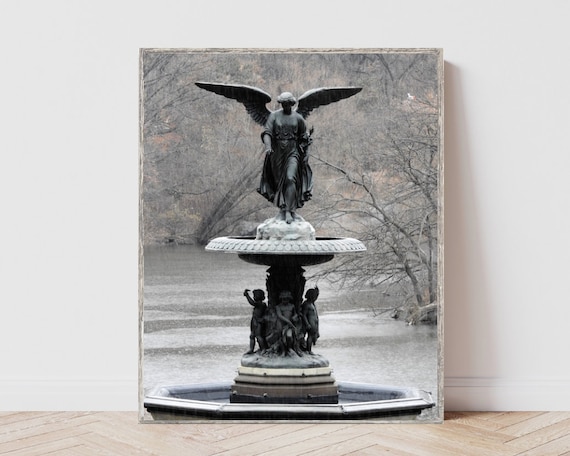 Central Park Photography: Bethesda Fountain Angel Statue Print