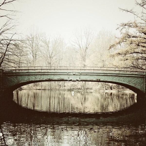 Prospect Park Bridge Print: Winter Landscape Photograph