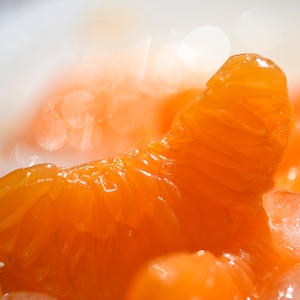 Peeled Tangerine Photo Print: Mandarin Orange Kitchen Wall Art