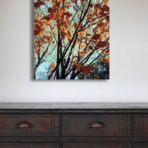 Copper Autumn Photography Autumn Foliage Beauty of Nature New York Autumn Tree Wall Decor Rusty Autumn Scene Nature Photograph image 3