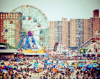 New York Coney Island Beach Photography - Beach Day - Summer Beach - Relaxing - Joyful - Happy - Kid's Wonderland - Coney Island Beach Scene