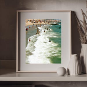 Coney Island Beach Photography Print: New York Summer Ocean Waves
