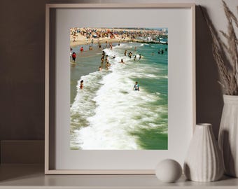 Coney Island Beach Photography Print: New York Summer Ocean Waves