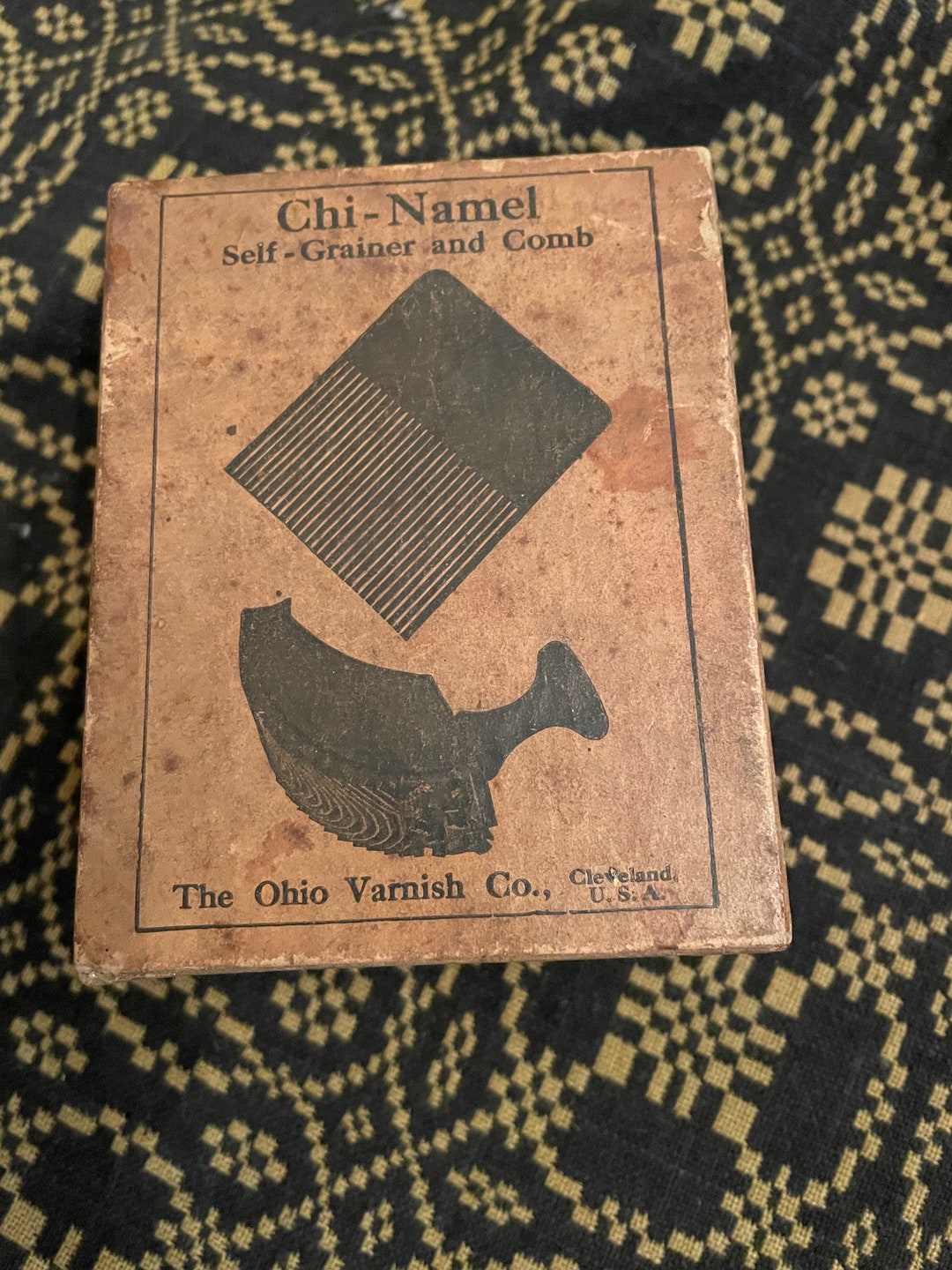 Antique Wood Graining Tools, chi-namel Self-grainer and Comb, Early ...