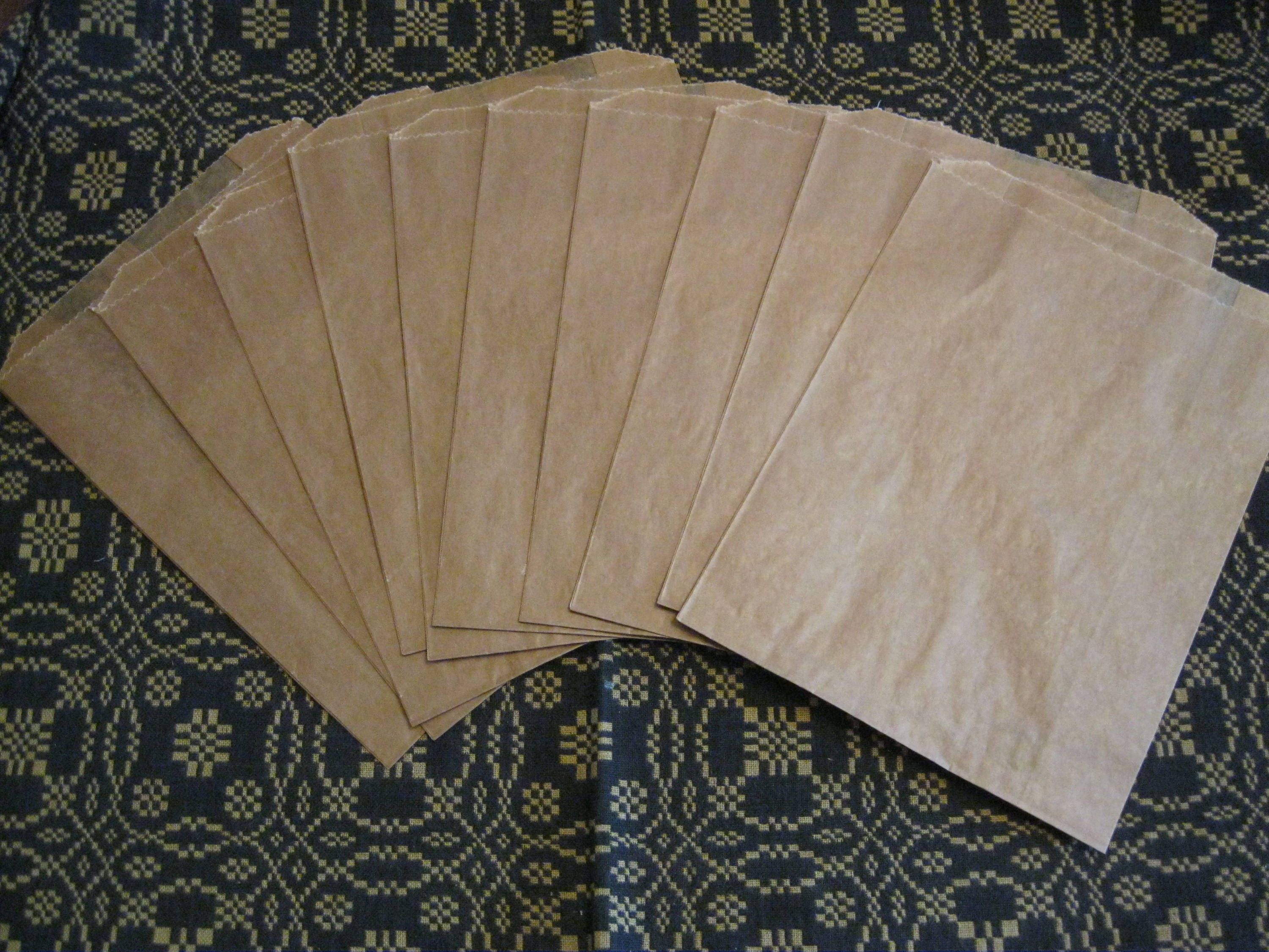 Kraft Waxed Glassine Bags with Gussets 10 1/2 x 7 Etsy