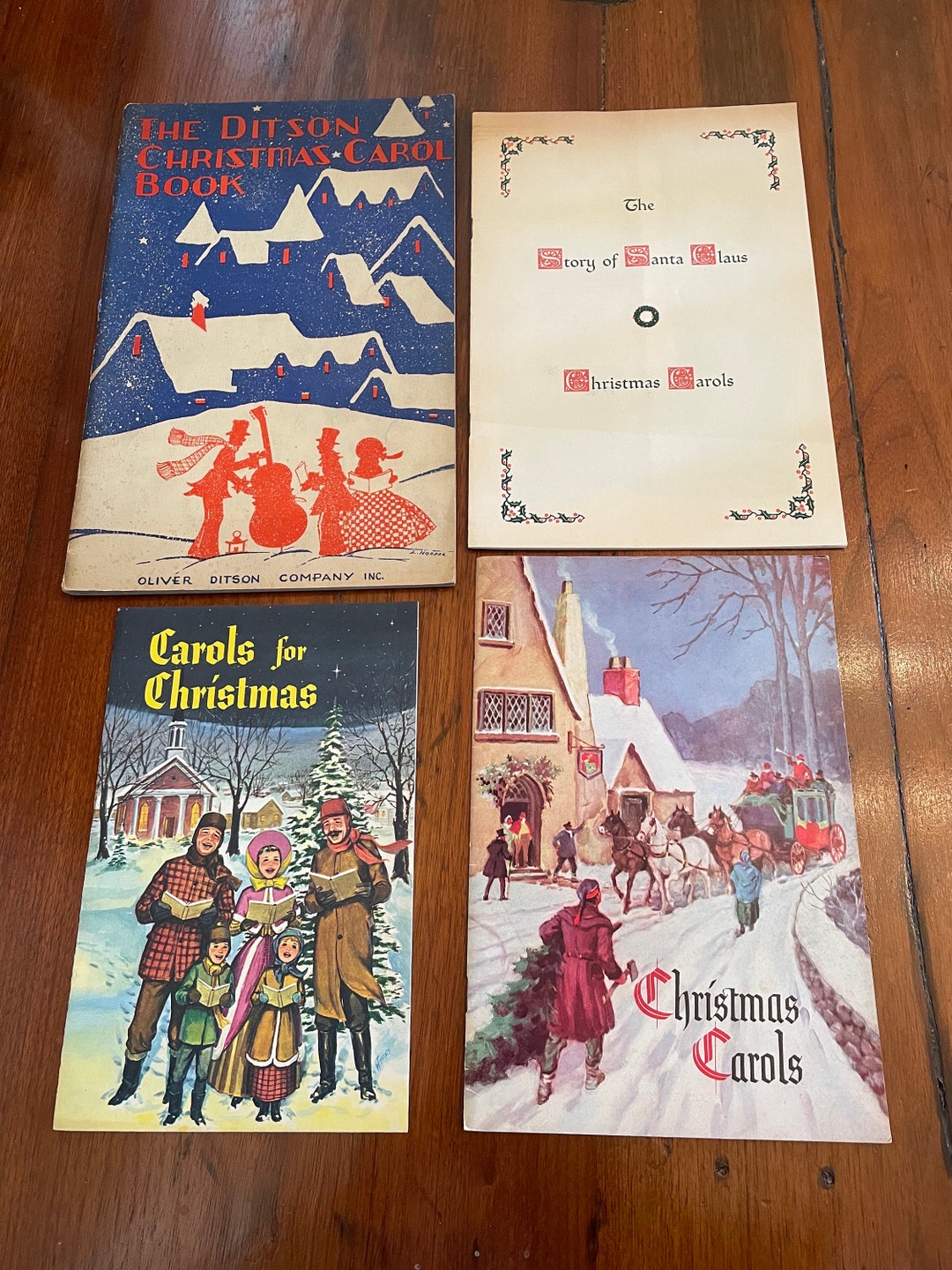 vintage-christmas-song-books-paperwork-4-booklets-etsy