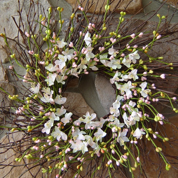 Spring Wreath, Easter Wreath, Mother's Day Wreath, Pink Wreath, Door Wreath, Summer Wreath, Twig Wreath