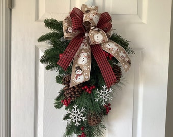 Christmas Swag, Door Swag, Small Wreath, Small Swag