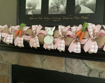 Easter Garland, Easter Decoration, Spring Garland, Farmhouse Decor, Bunny Garland, Spring Decoration, Easter Fireplace Decor