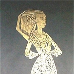 Lady Margaret Peyton THE LACE LADY Handmade Brass Rubbing, Grave Rubbing, Historical Art, Medieval Art, Tomb Rubbing,