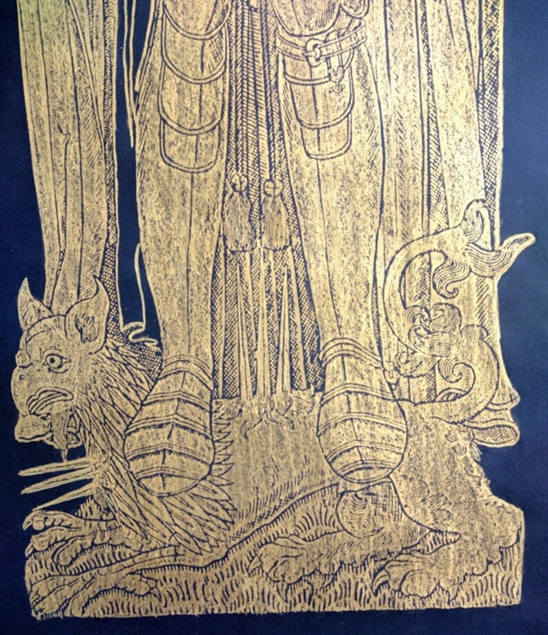 Sir Thomas Boleyn Handmade Brass Rubbing, Grave Rubbing, Historical Art