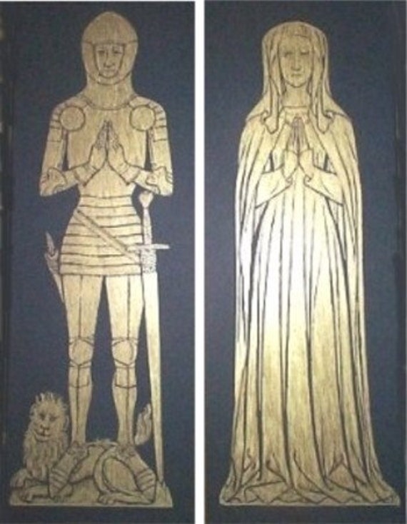 2/Brass Rubbings Vintage Historical Art