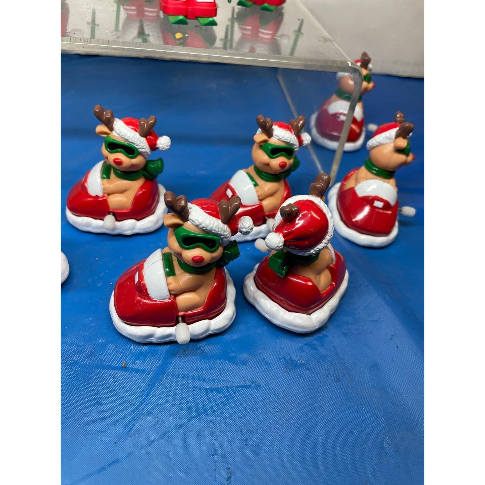 1980s Lot of 3 Russ Wind up Snowmobile Bear Collectible Wind up