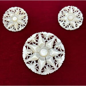 1940-50er Jahre Stern Von Bethlehem Brosche Ohrhänger Ensemble