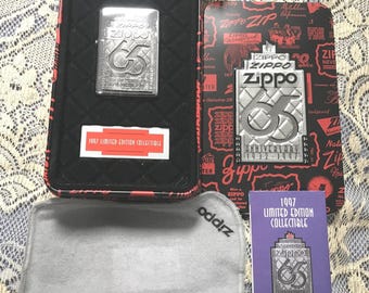 1997 Vintage 65th Anniversary Zippo Cigarette Lighter Unfired in