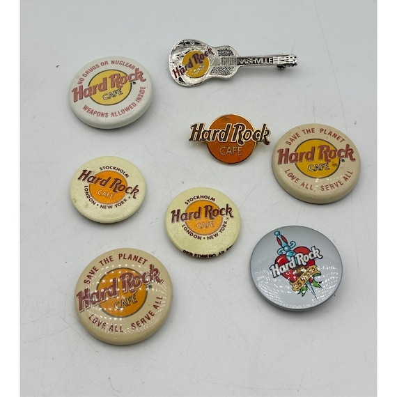 Vintage Hard Rock Cafe Pinbacks & Enamel Nashville Guitar-hard