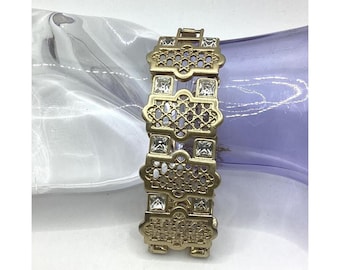 Lia Sophia KIAM Collection Marrakesh Filigree Open Work Panel Gold Tone