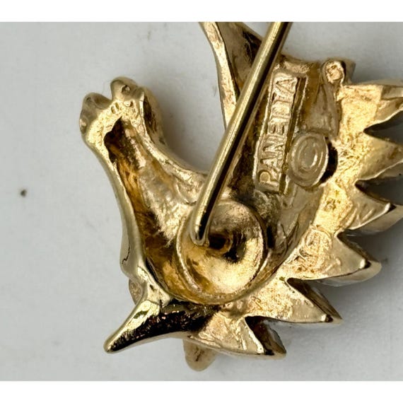 1960s Panetta Pave Rhinestone Crystal Horse Head Stick Pin-signed