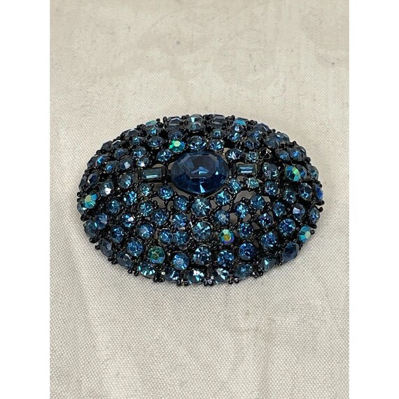 Bermuda Blue Swarovski Crystal Rhinestone Vintage… - image 2