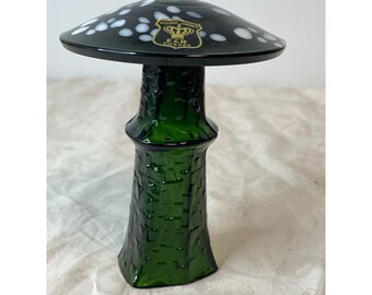 Bo Borgstrom Åseda Ebeling Reuss Sweden Hand Blown Glass Mushroom-4.5 inch