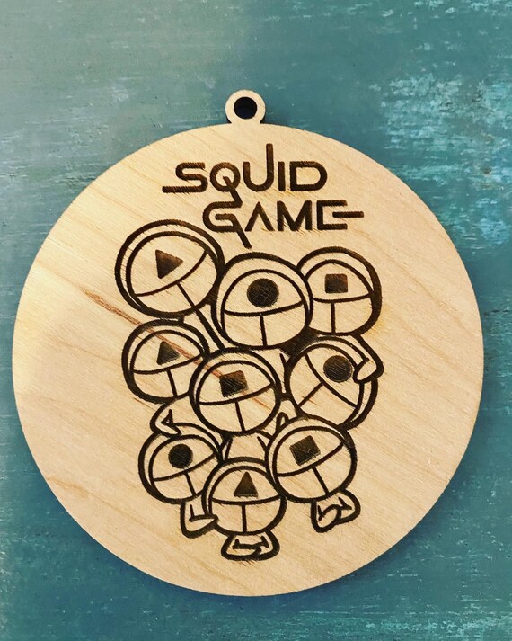 Squid Game Laser Engraved Christmas Ornament