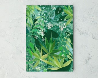 Wild garlic Spring recycled notebook