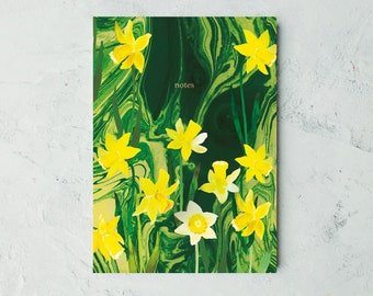 Wild lemon daffodil recycled notebook