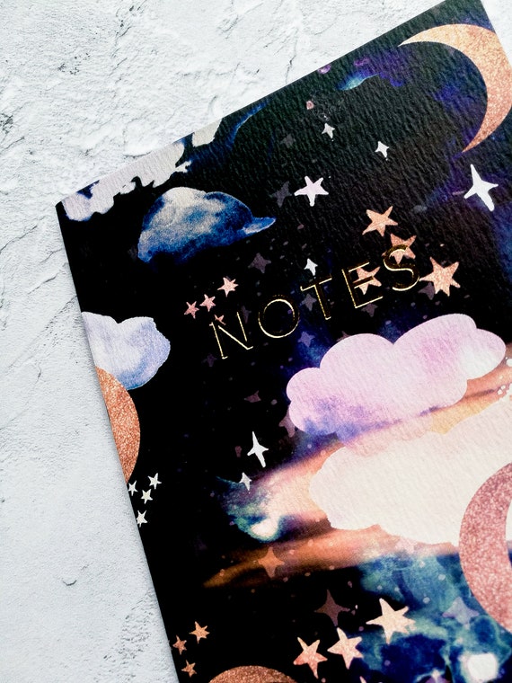 A6 /'Pastel Rabbits/' Notebook with gold foiling