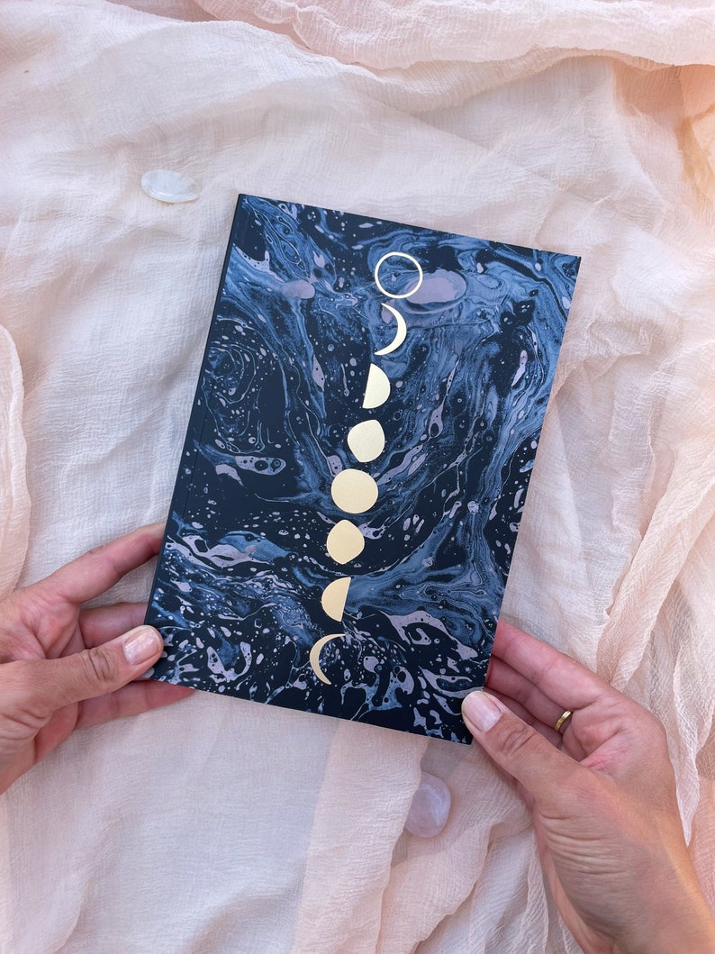 Mid Year Marble Moon Phases Diary 20222023 Etsy UK