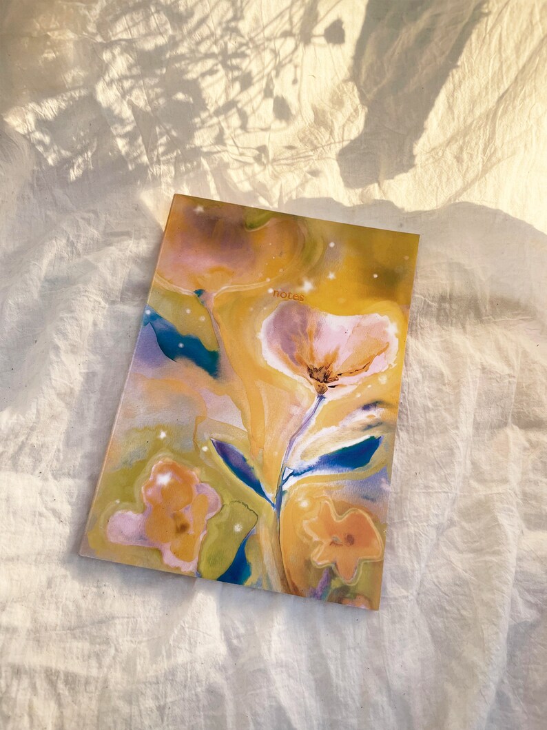 Sunbeam flora recycled notebook with blank pages image 1