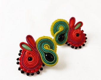 Pendientes de soutache KIWI