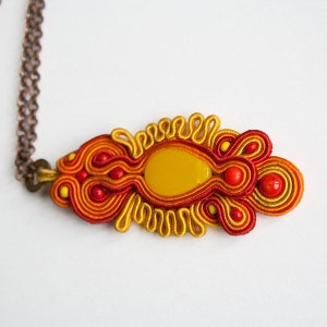 FLAME sutasz wisior naszyjnik SOUTACHE zdjęcie 1