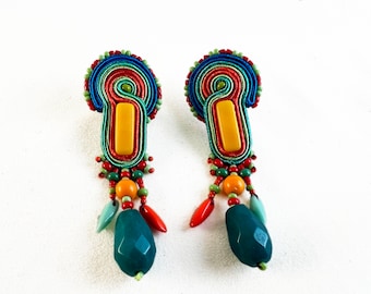 Boucles d'oreilles soutache ESPAGNE II