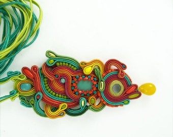 Art Nouveau necklace SOUTACHE