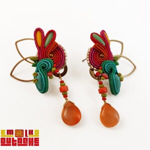 Art Deco Jungle II soutache earrings image 3