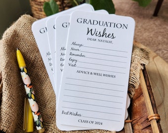 Set of 12 Graduation Wishes Cards - Advice Cards for Graduation Party - Graduation Party Decorations - Graduation gift - Graduation advice