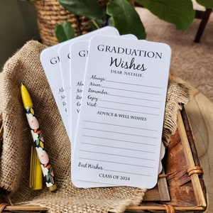 Set of 12 Graduation Wishes Cards - Advice Cards for Graduation Party - Graduation Party Decorations - Graduation gift - Graduation advice