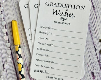 Set of 12 Graduation Wishes Cards - Advice Cards for Graduation Party - Graduation Party Decorations - Graduation gift - Graduation advice