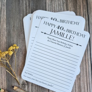 Lot de 12 voeux d'anniversaire et cartes mémoire Partager un / Cartes mémoire d'anniversaire / Souhaits du 70e anniversaire / Souhaits du 50e anniversaire / Cadeau du 30e anniversaire