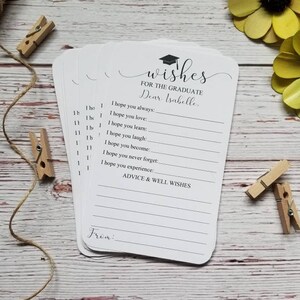 Set of 12 Graduation Wishes Cards - Advice Cards for Graduation Party - Graduation Party Decorations - Graduation gift - Graduation advice