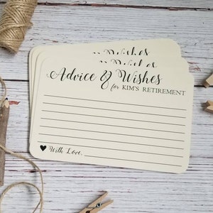 12 Handmade Retirement Wishes and Advice Cards for Retirement Party / Retirement advice cards / Retirement Party gift / Retirement Wish tags