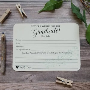Lot de 12 cartes de voeux pour l'obtention du diplôme - Cartes de conseils pour la remise des diplômes - Décorations de remise des diplômes - Cadeau de remise des diplômes - Conseils de remise des diplômes