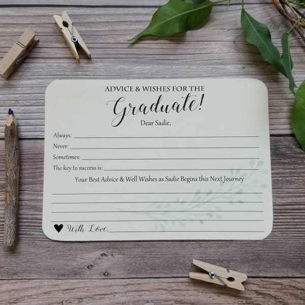 Set of 12 Graduation Wishes Cards - Advice Cards for Graduation Party - Graduation Party Decorations - Graduation gift - Graduation advice