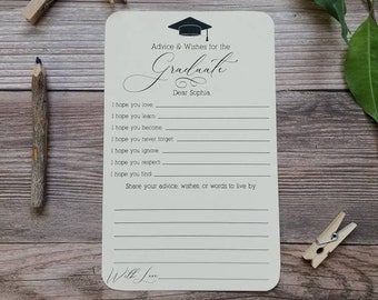 Handmade Graduation Wishes Cards - Advice Cards for Graduation Party - Graduation Party Decorations Graduation gift - Trunk Party Set of 12