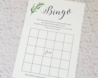 Set of 12 Handmade Baby Bingo gift opening game / baby shower game / personalized / Baby Shower Bingo / NOT a download