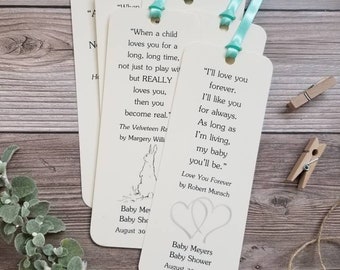 Set of 8 Children Book Theme Bookmark Favors / Baby Shower / Birthday Party Favors / Children Book Quotes / Reading theme / Books for Baby