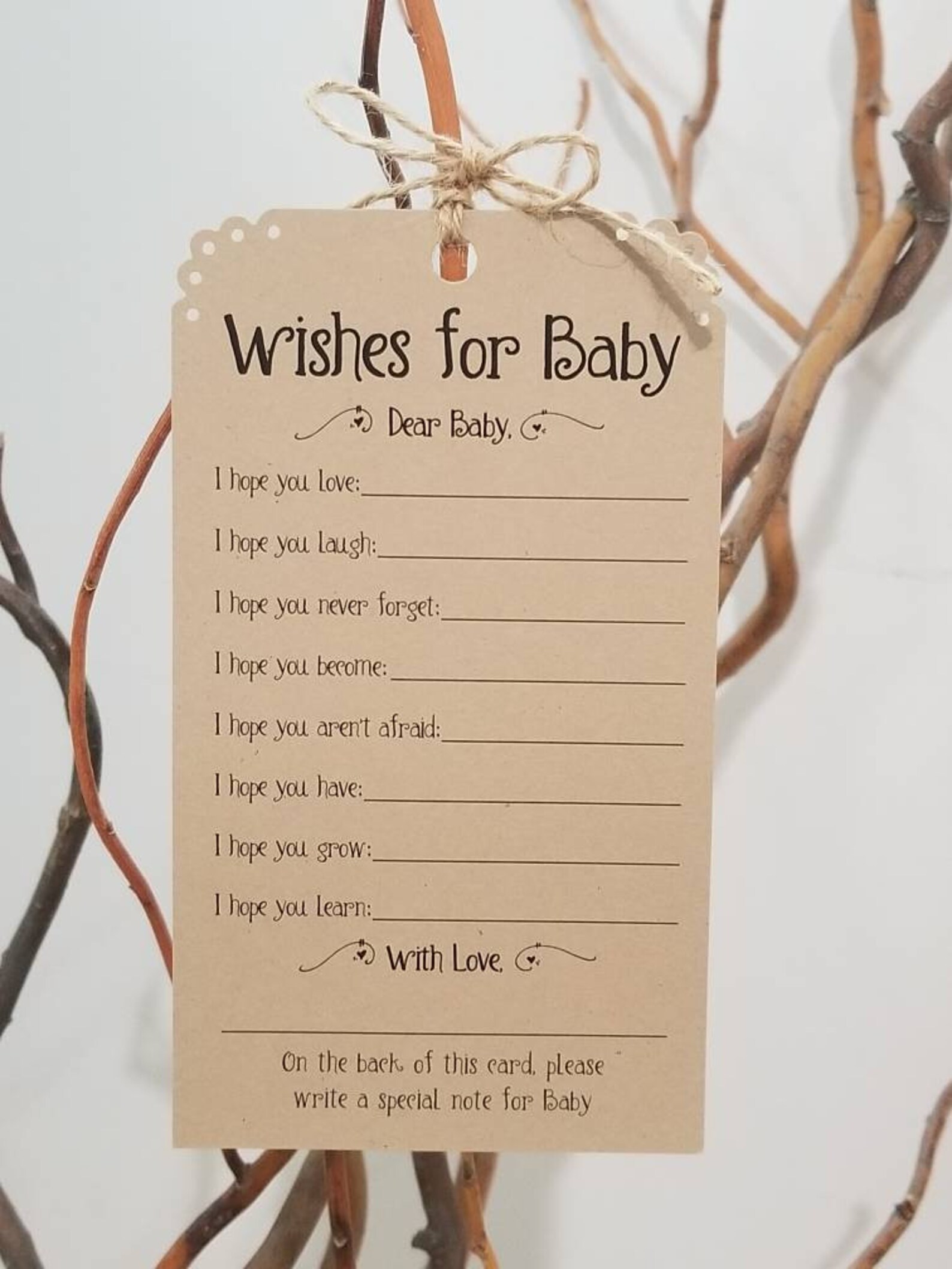 Deseos para el bebé Conjunto de 12 Baby Shower Deseando Etsy